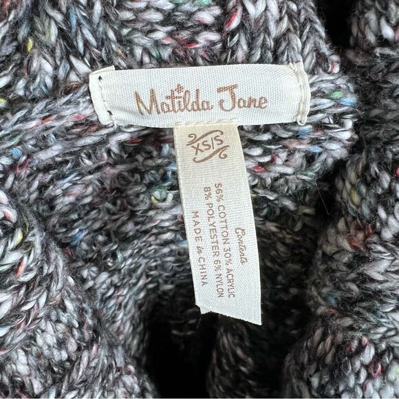 Matilda Jane chunky knit oversized marled cowl neck sweater size XS/S - Picture 7 of 8